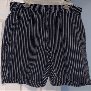 Women’s shorts blue and white striped